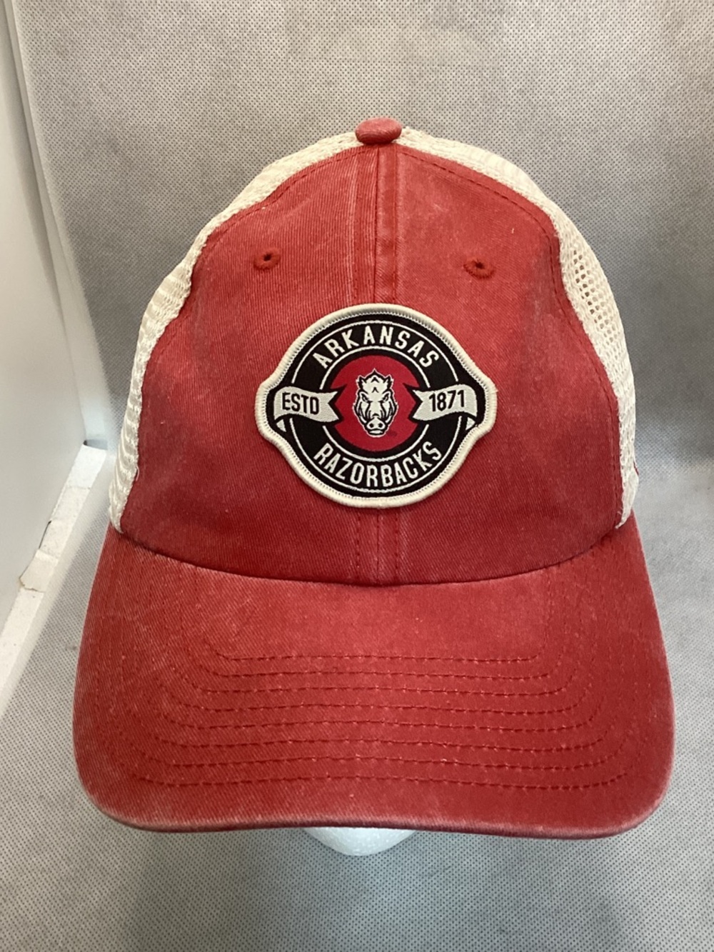 Arkansas Razorbacks Trucker Hat Red White Mesh Snapback Cap NCAA